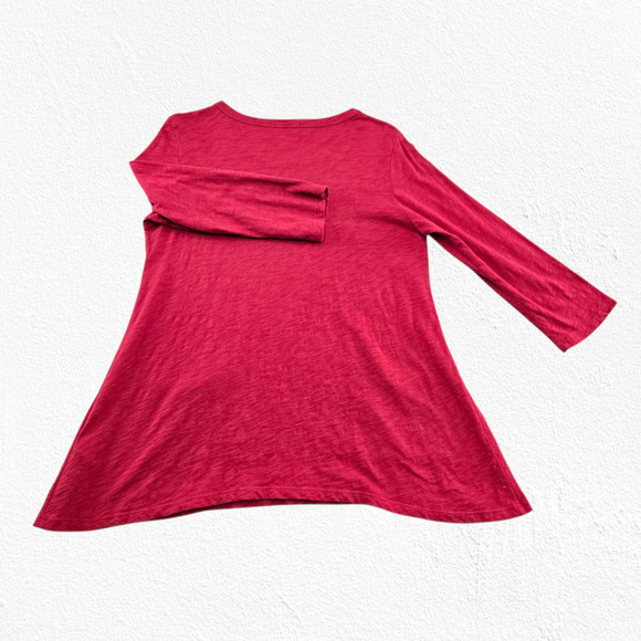 Jess & Jane Red Christmas Tree Poinsettia Graphic A-Line Tunic Top Size Medium - Picture 8 of 8